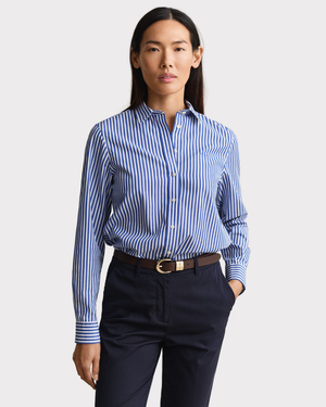 Reg Striped Linen Ls Shirt