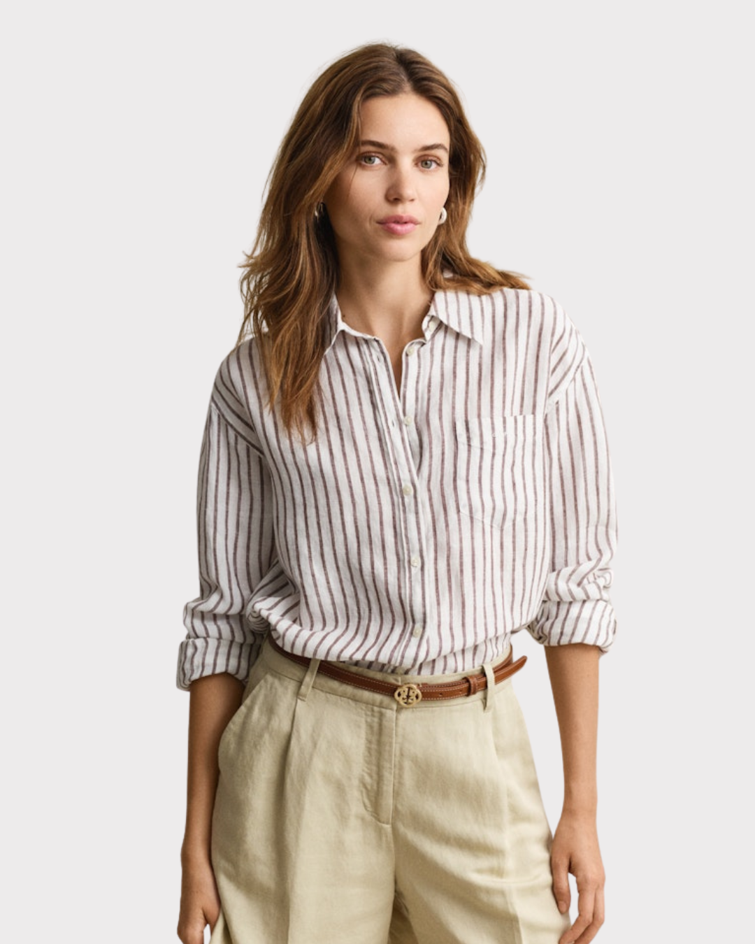 Rel Striped Linen Ls Shirt