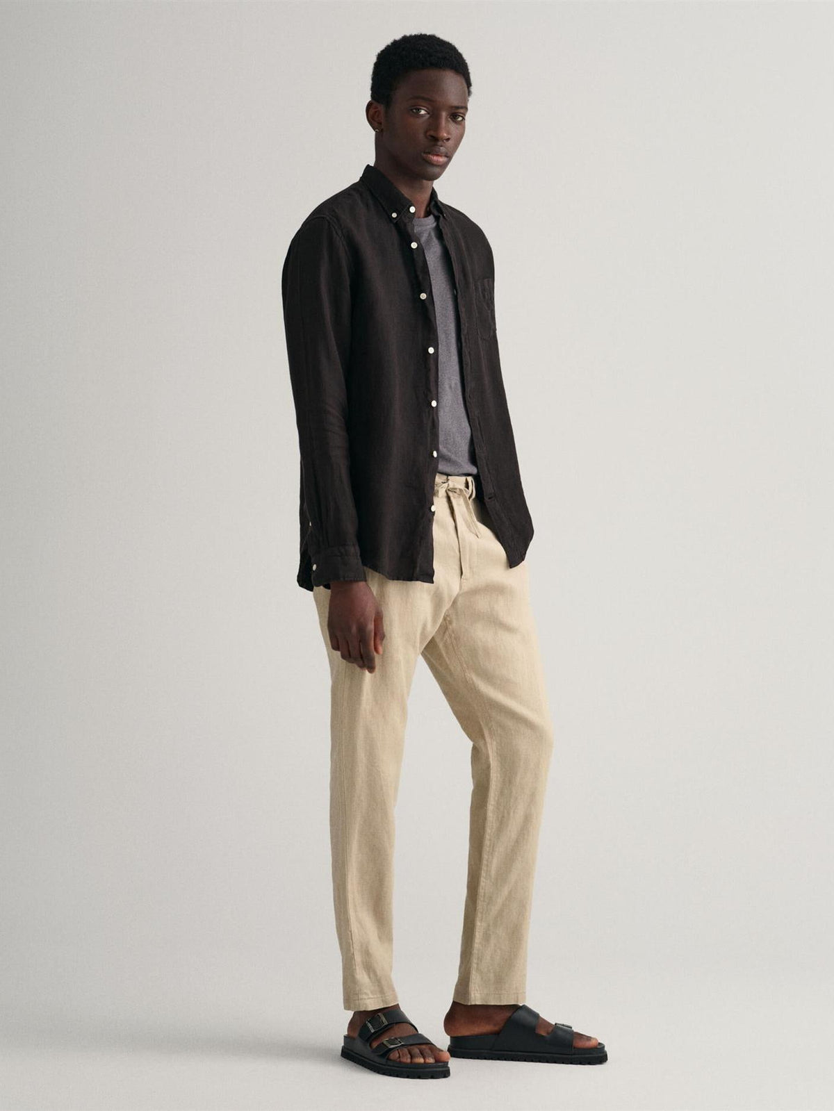Relaxed linen DS pants-Bukser-Gant-Aandahls