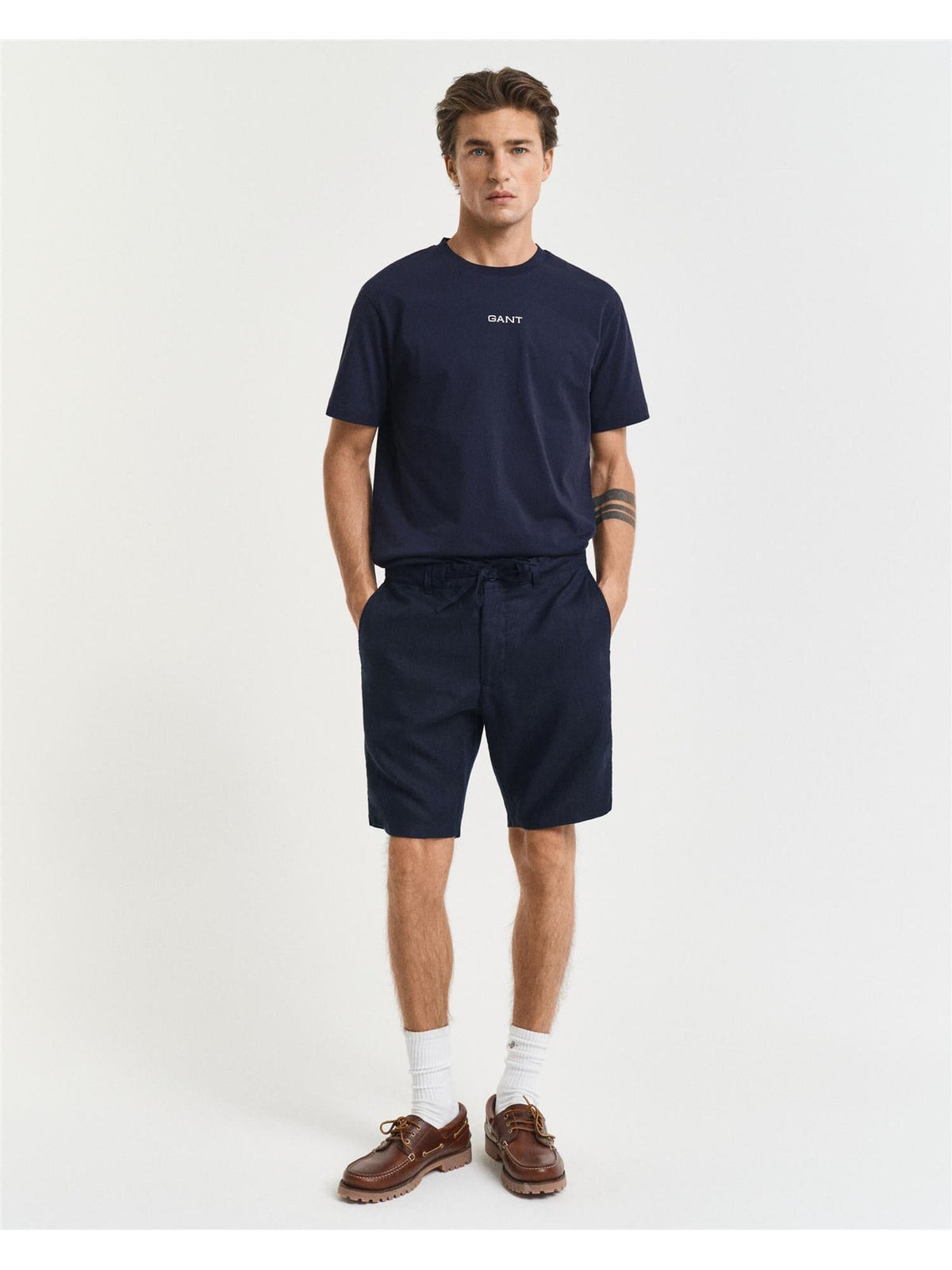 Relaxed Linen Ds Shorts-Shorts-Gant-Aandahls