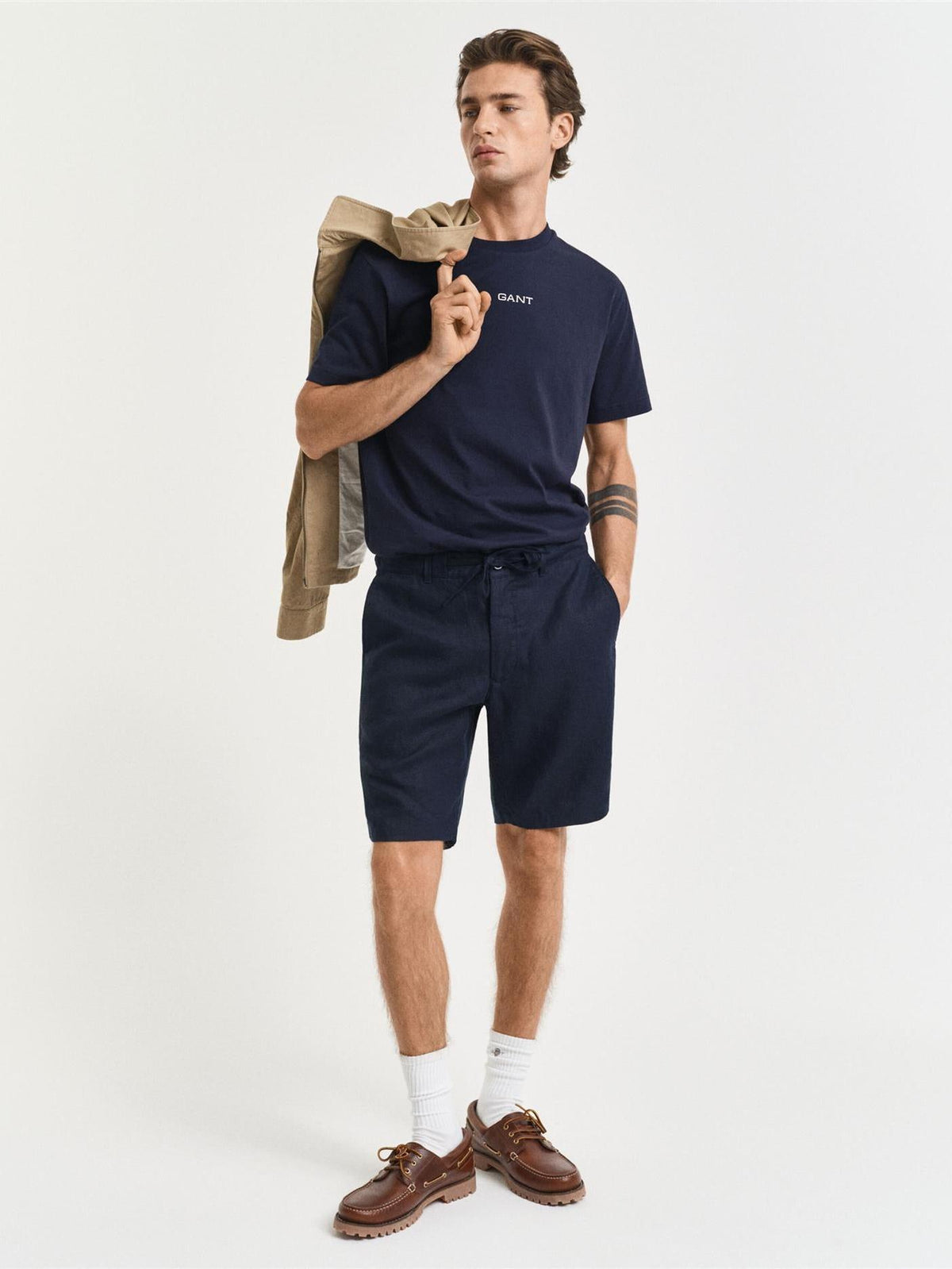 Relaxed Linen Ds Shorts-Shorts-Gant-Aandahls