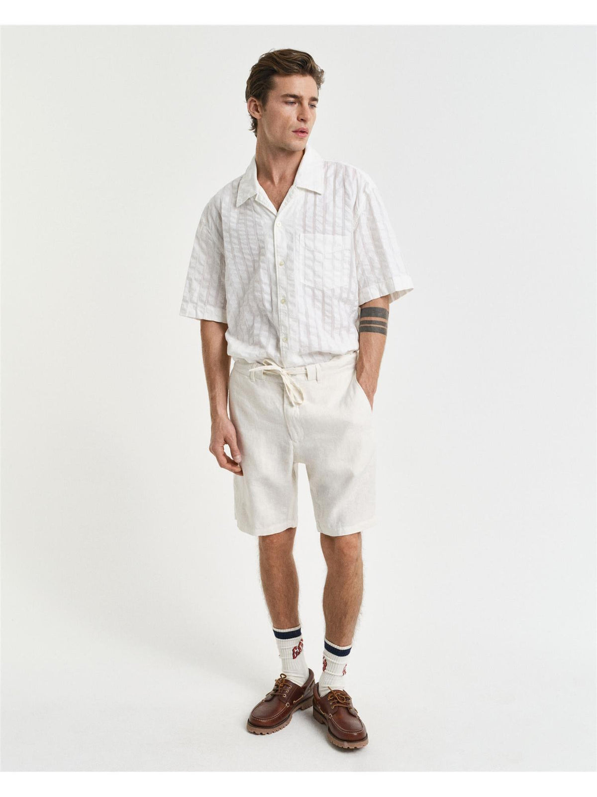 Relaxed Linen Ds Shorts-Shorts-Gant-Aandahls