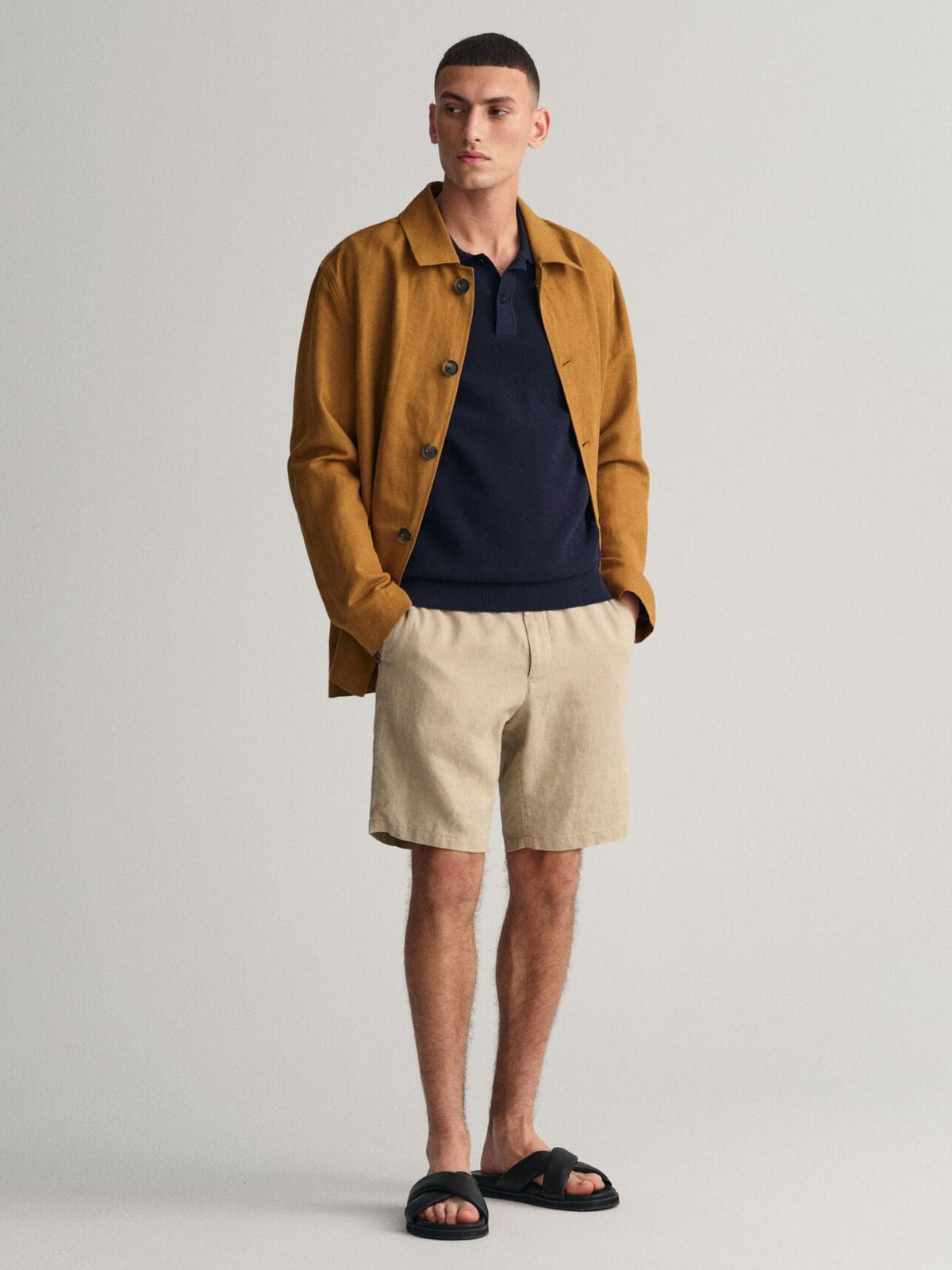 RELAXED LINEN DS SHORTS-Shorts-Gant-Aandahls