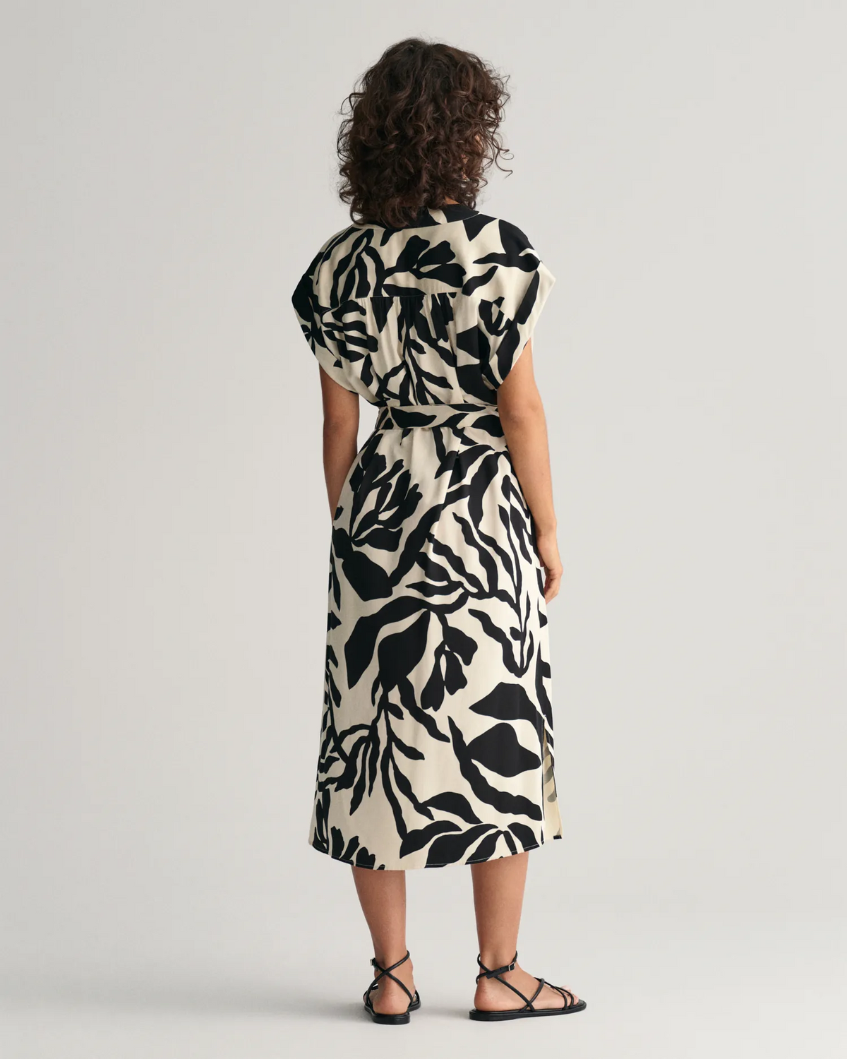 RELpalm print ss dress-Kjole-Gant-Aandahls