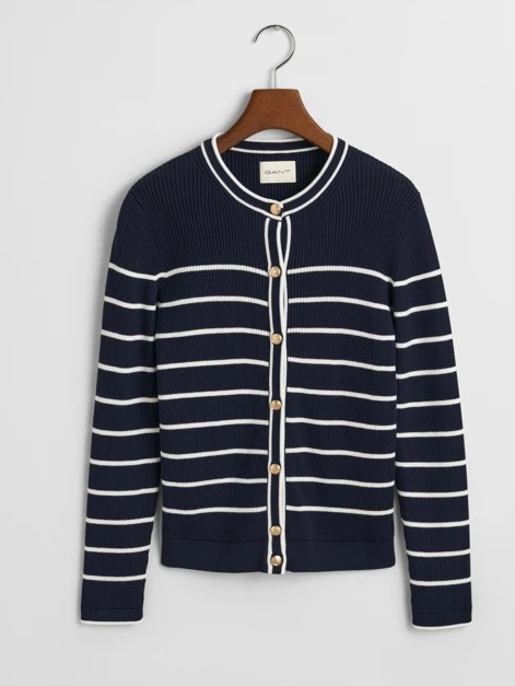Ribbed breton cardigan-Cardigan-Gant-Aandahls