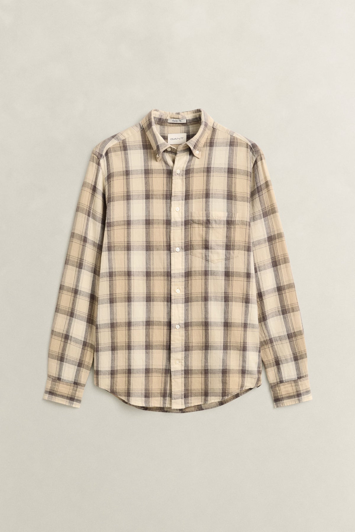Rutete Vindblown Flanellskjorte