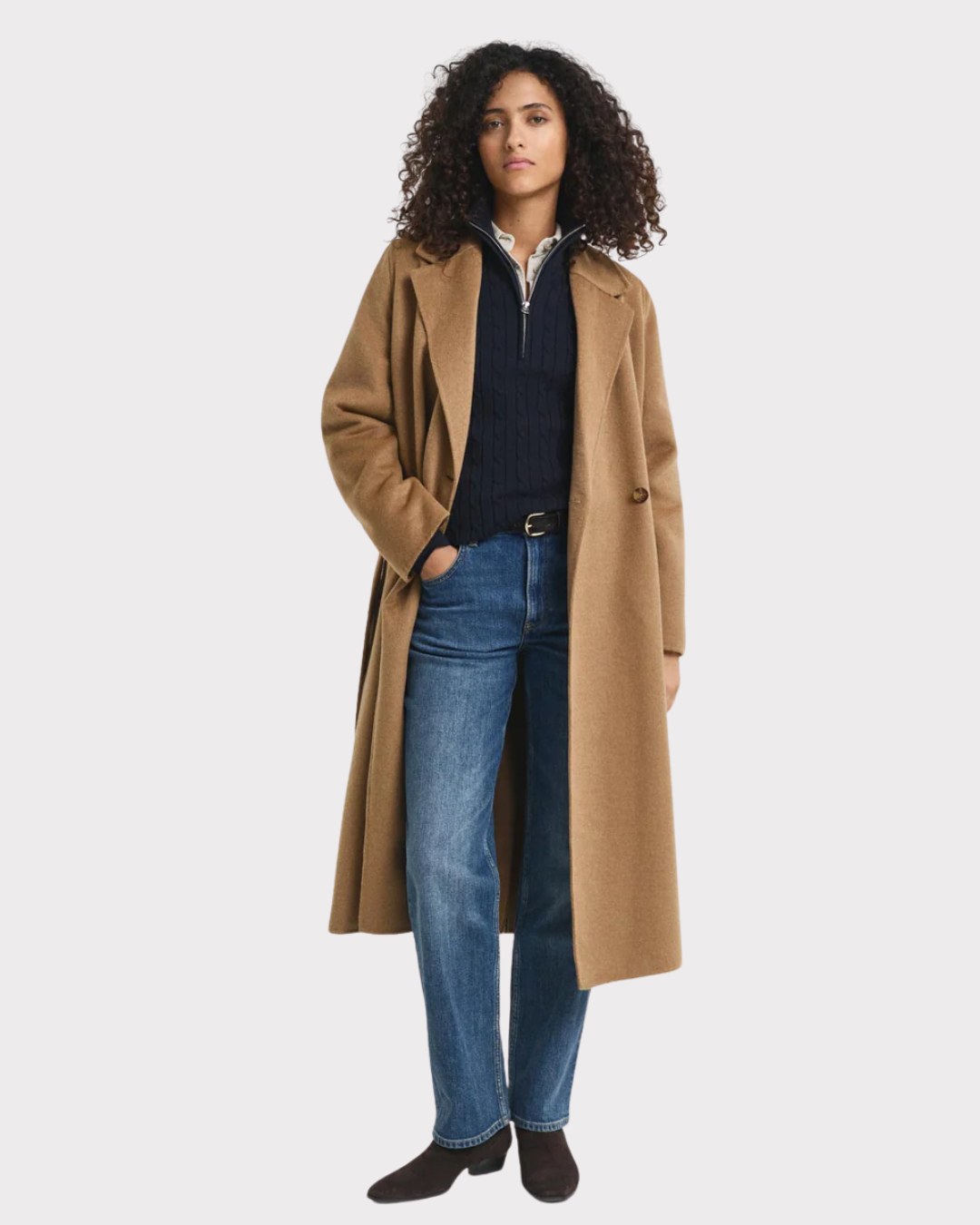 Stretch Cotton Cable Half-Zip
