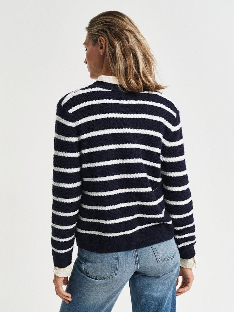 Striped knit jacket-Cardigan-Gant-Aandahls
