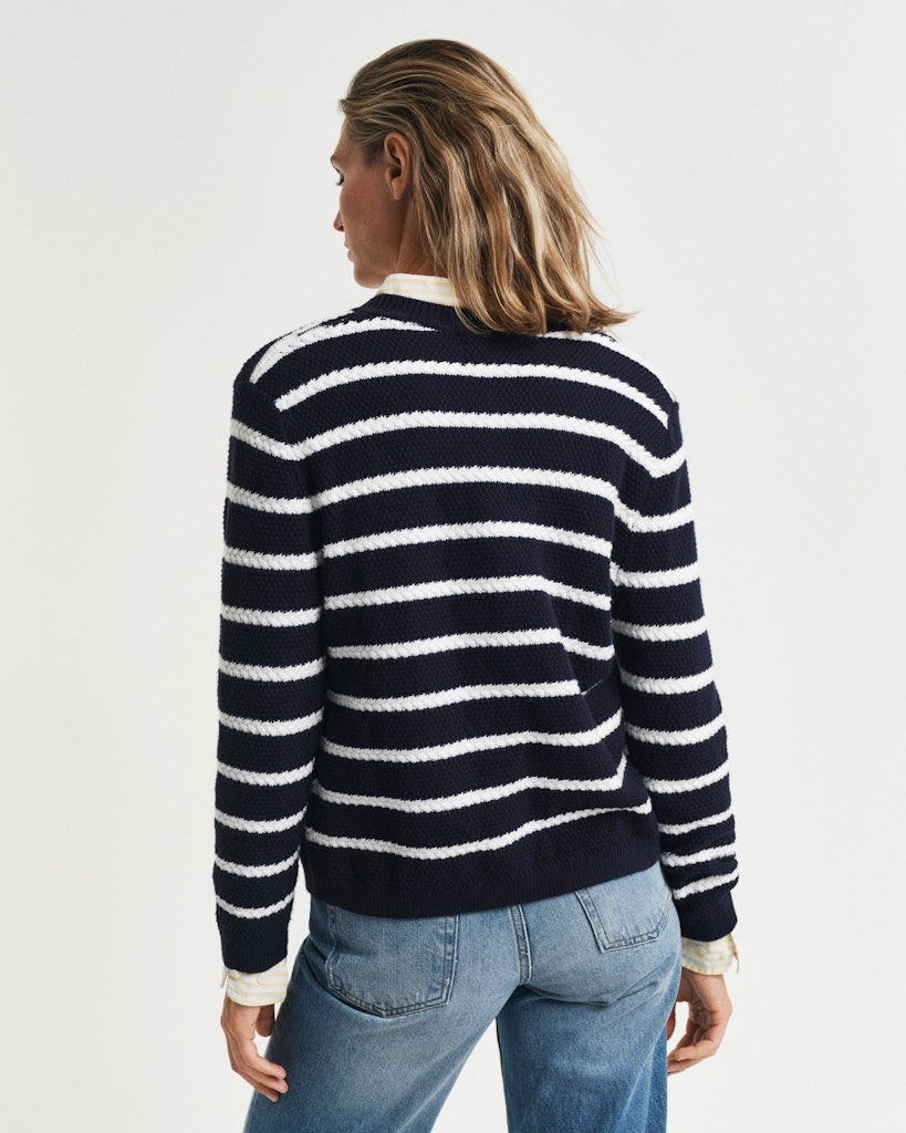 Striped knit jacket