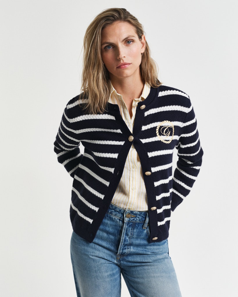 Striped knit jacket