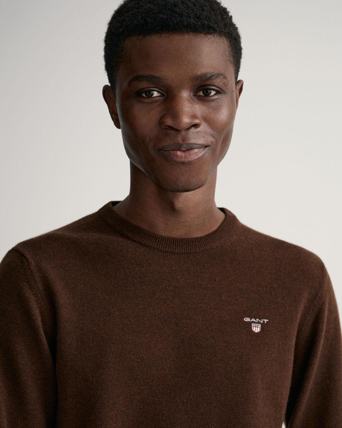 SUPERFINE LAMBSWOOL CREW-Strikk-Gant-Aandahls