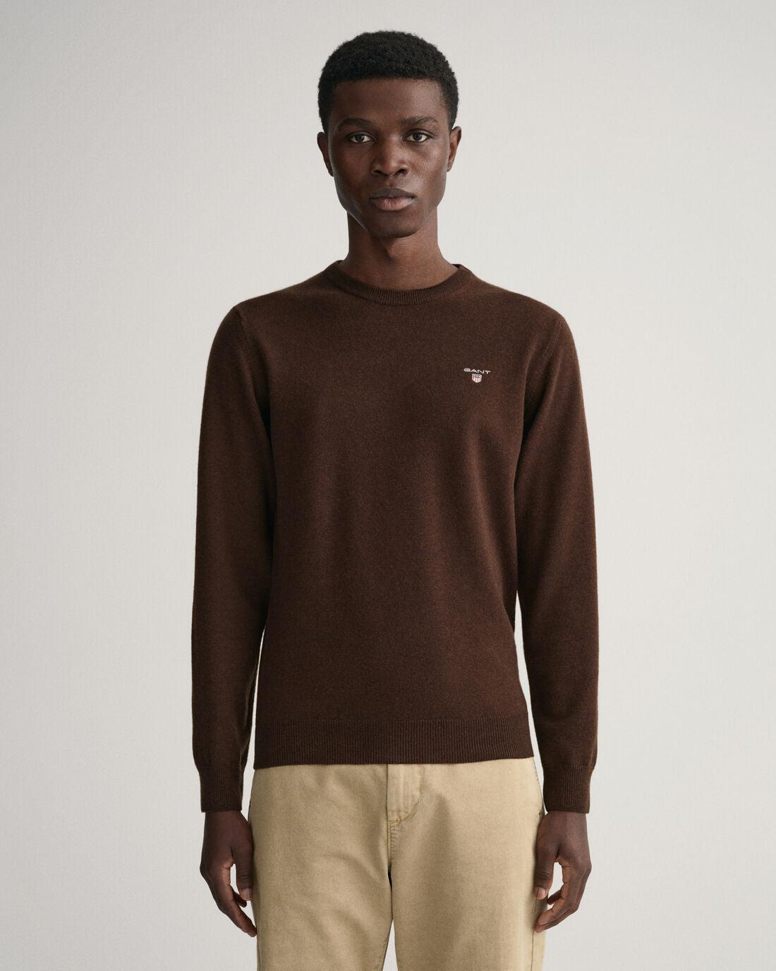 SUPERFINE LAMBSWOOL CREW-Strikk-Gant-Aandahls