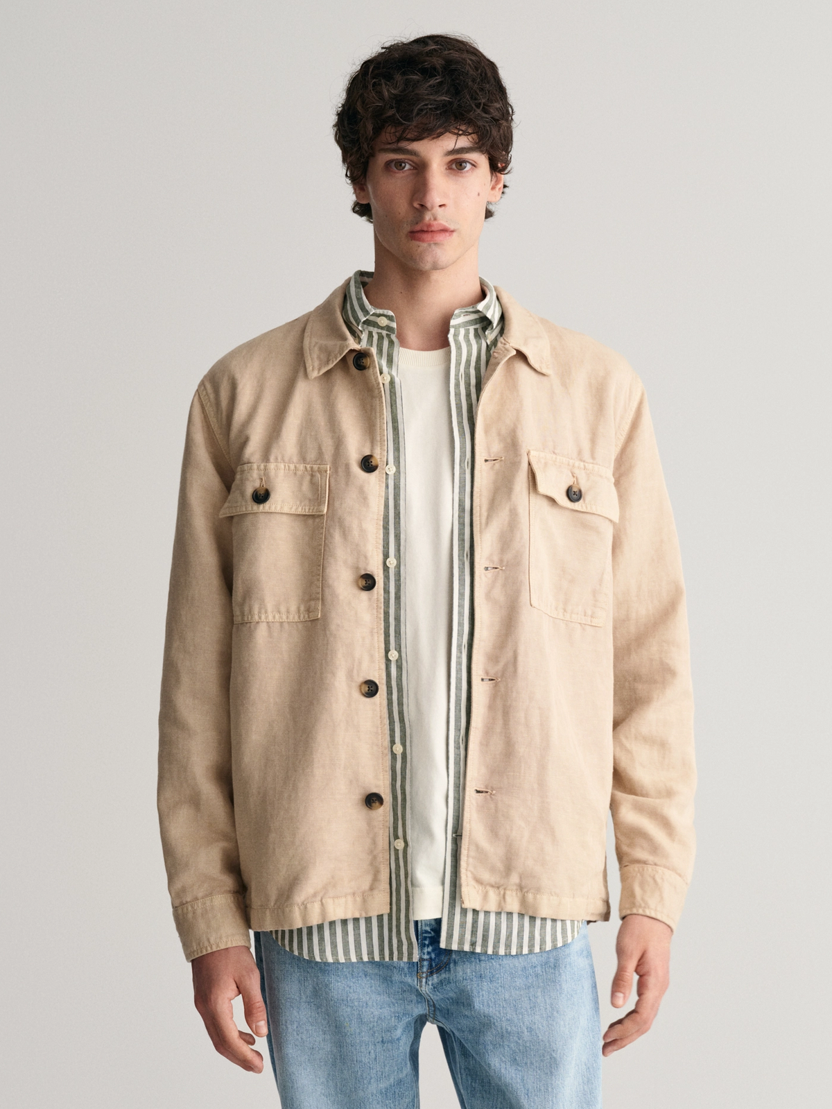 Twill Overshirt-Skjorte-Gant-Aandahls