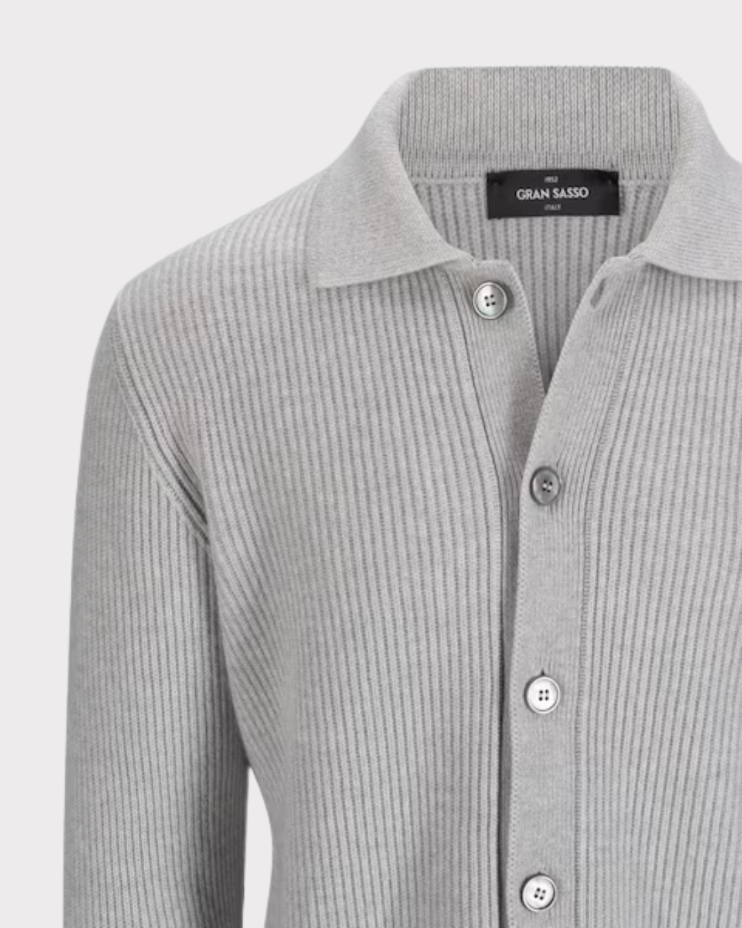 Overshirt Rib Cashmere-Cardigan-Gran Sasso-Aandahls