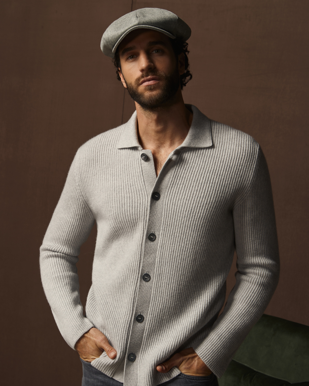 Overshirt Rib Cashmere-Cardigan-Gran Sasso-Aandahls