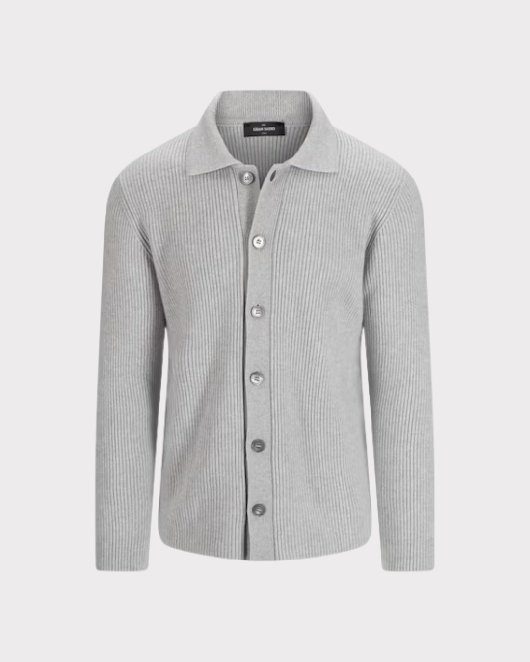 Overshirt Rib Cashmere-Cardigan-Gran Sasso-Aandahls