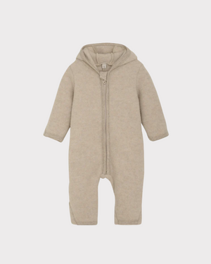 Pram Suit Ears Wool Fleece