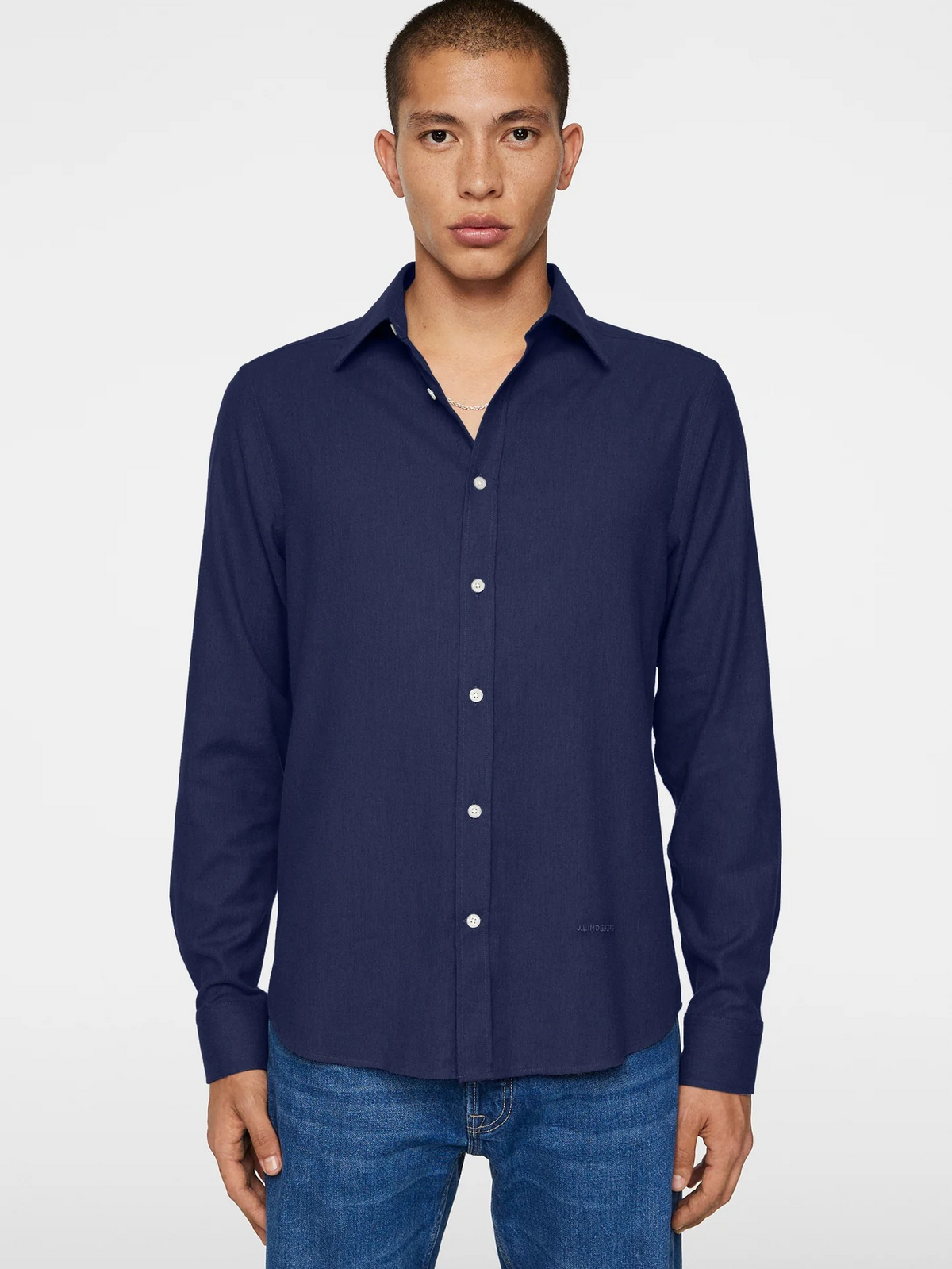 Light flannel slim shirt-Skjorte-J.Lindeberg-Aandahls