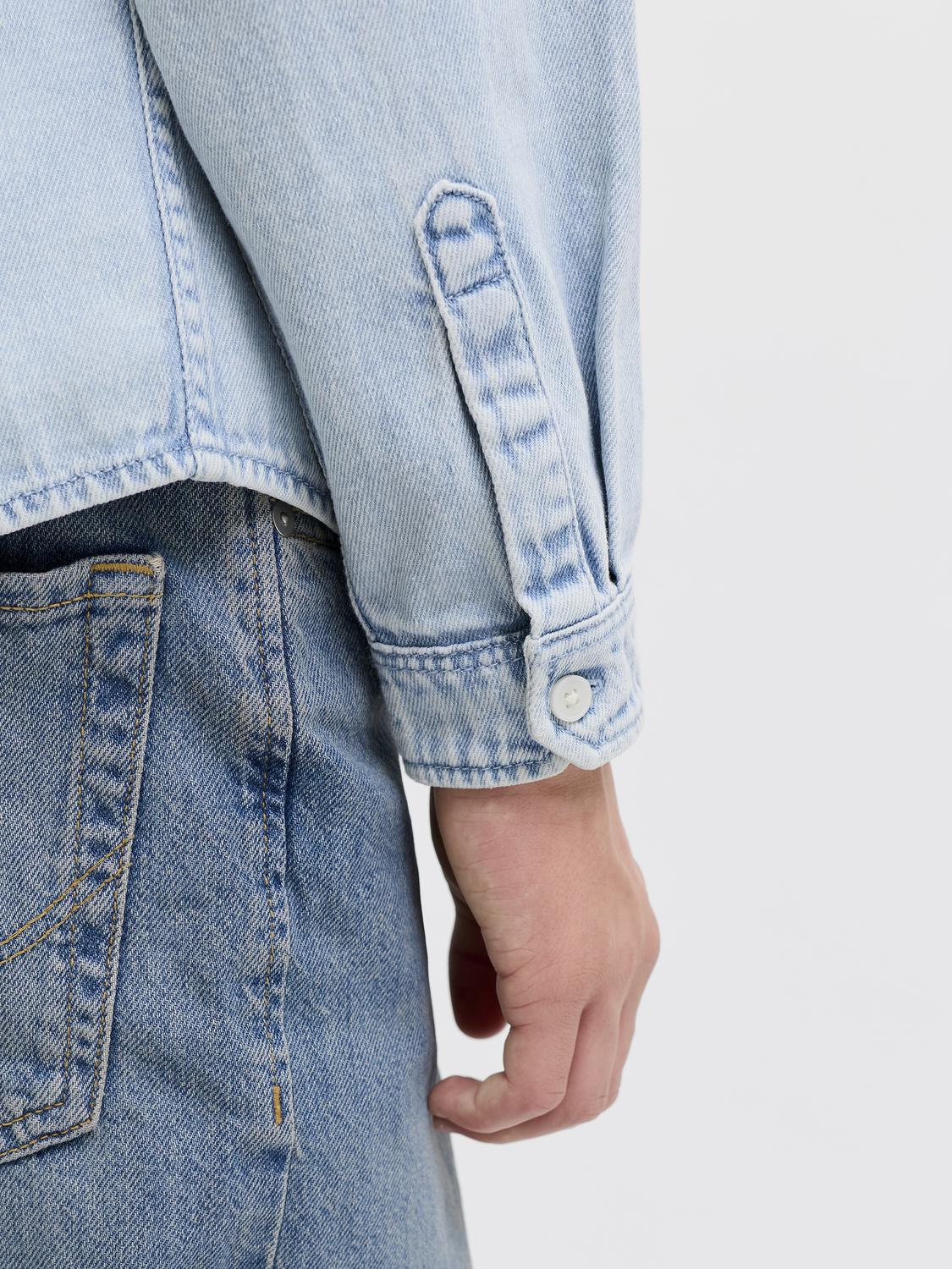 Jornorrebro Denim Shirt Ls Jnr-Overdel-JACK&JONES JUNIOR-Aandahls