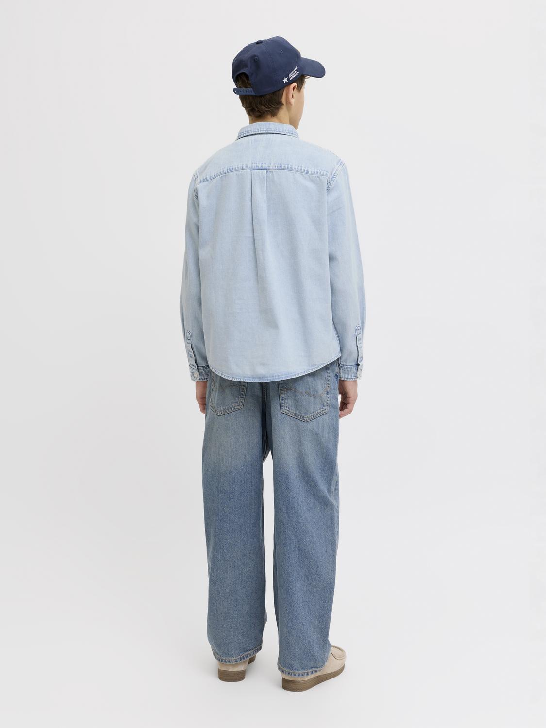 Jornorrebro Denim Shirt Ls Jnr-Overdel-JACK&JONES JUNIOR-Aandahls