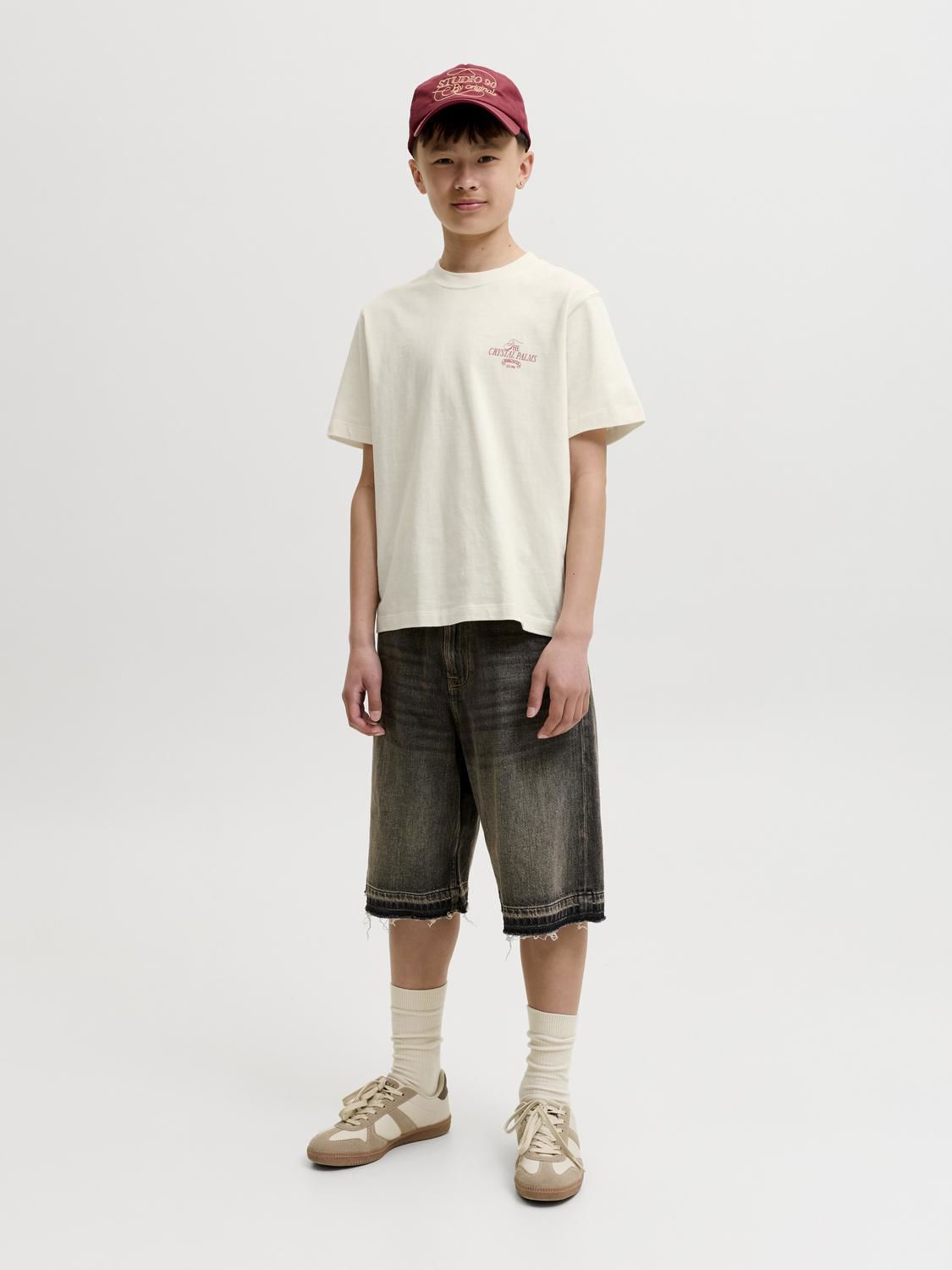 Jorsanremo Back Tee Ss Crew Neck Sn Jnr