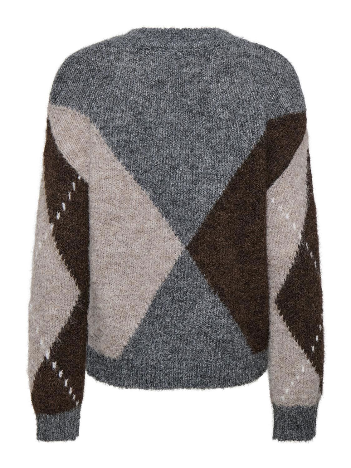 Jdyzoey L/s Vn Argyle Pullover