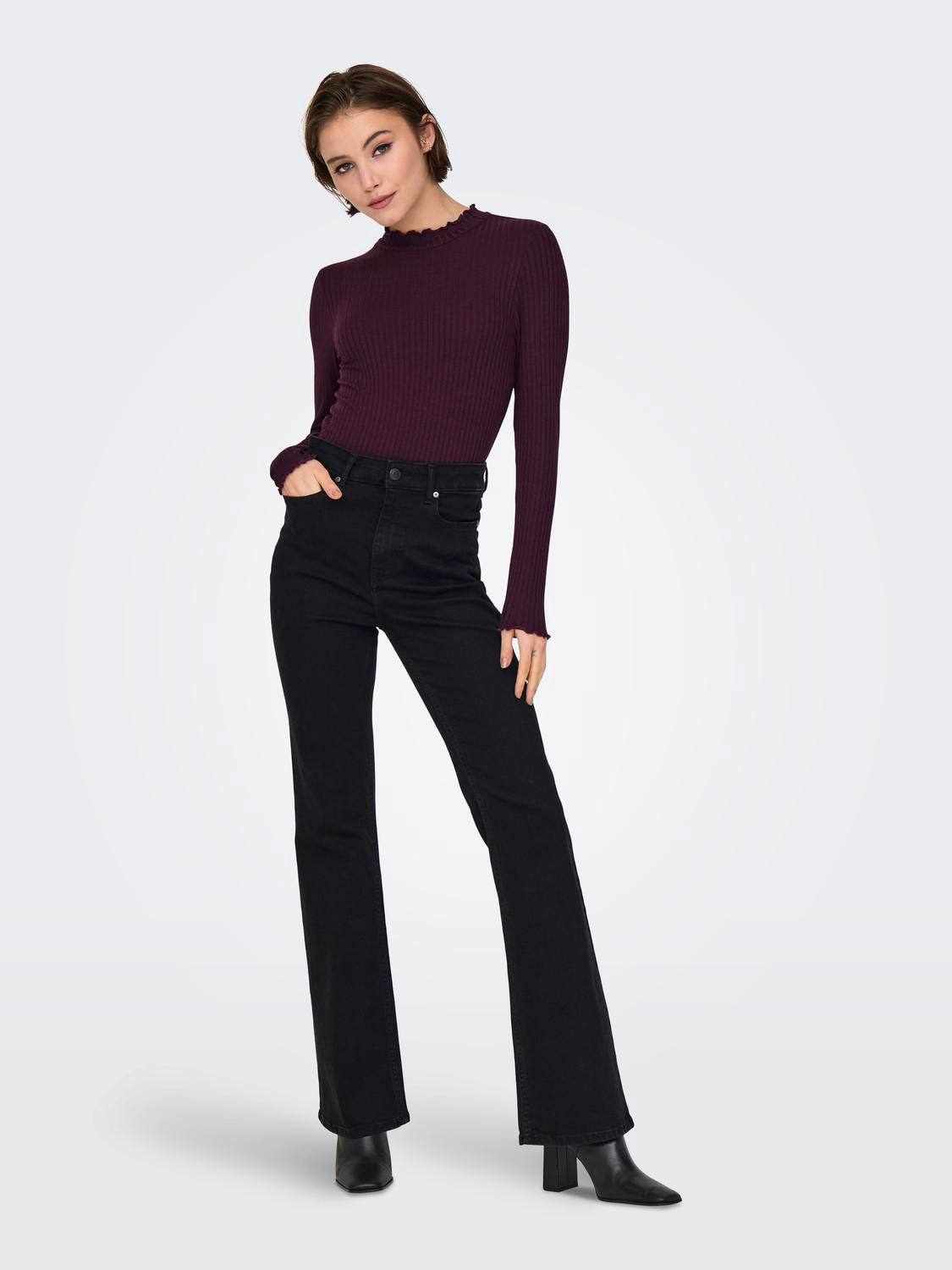 Jdyfransiska Life L/s Hi-Nck Top Jr Noos
