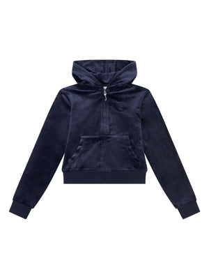 Tonal Velour Zip Hoodie-Jakke-Juicy Couture-Aandahls