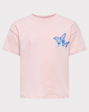 Kmgpapilon Ss Loose Print Tee Jrs