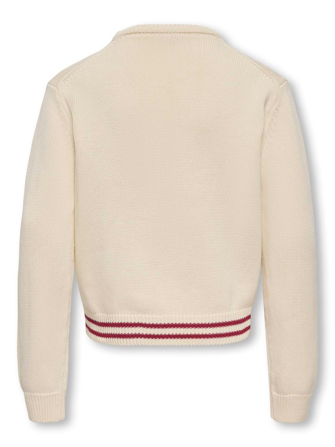 Kogjenny School Ls O-Neck Letter Knt