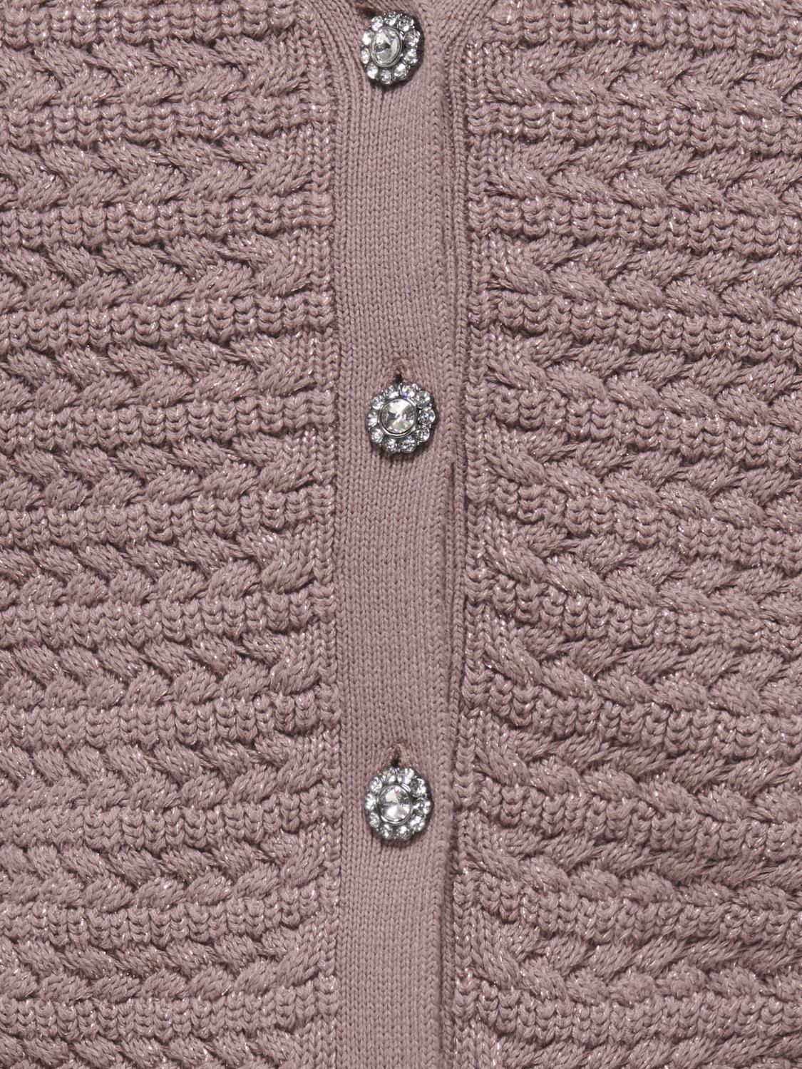 Kogmimo L/s Lurex V-Neck Cardigan Knt