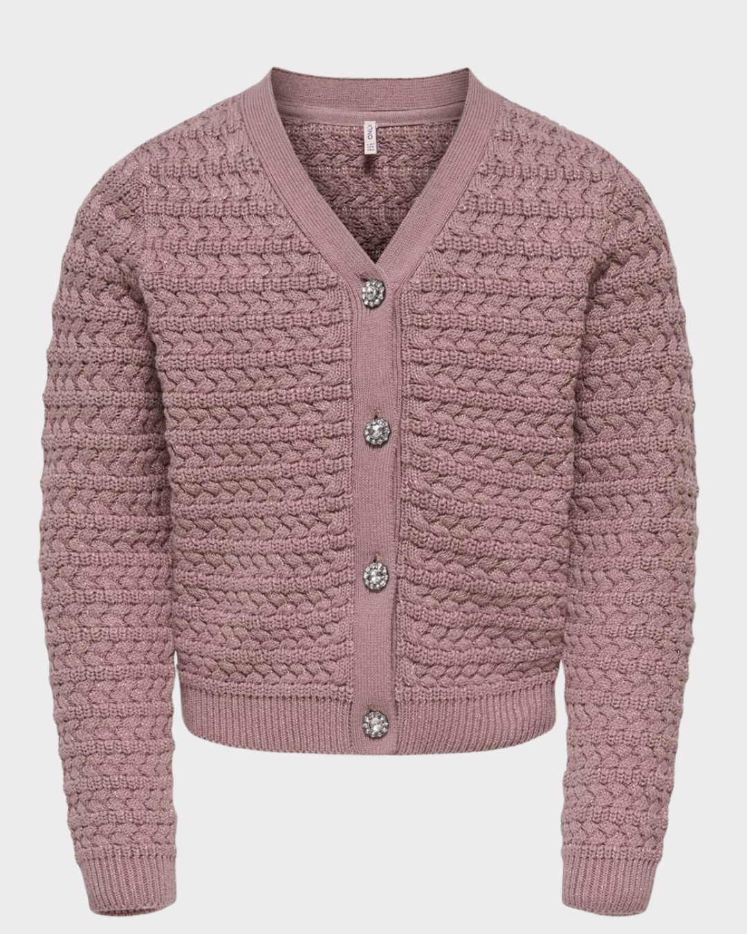 Kogmimo L/s Lurex V-Neck Cardigan Knt