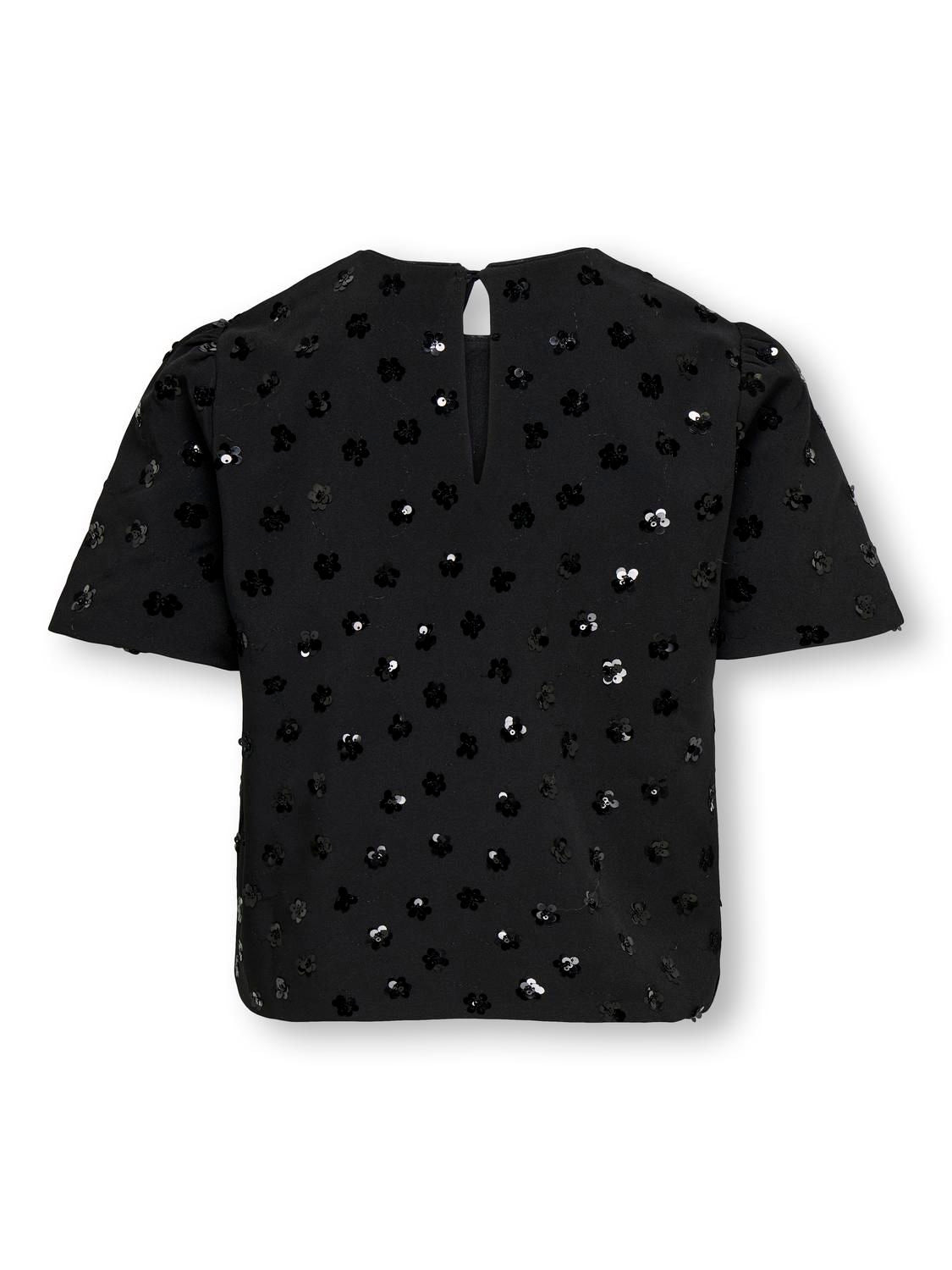 Kognanna S/s Sequin Detail Top Tlr