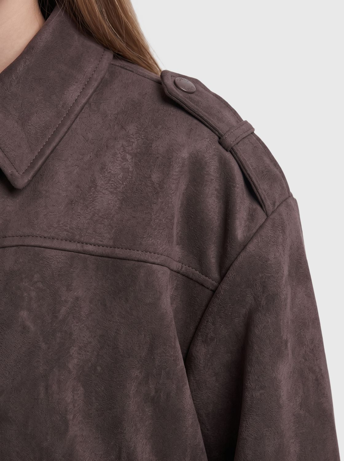 Kognia Faux Suede Bat Jacket Otw Grl