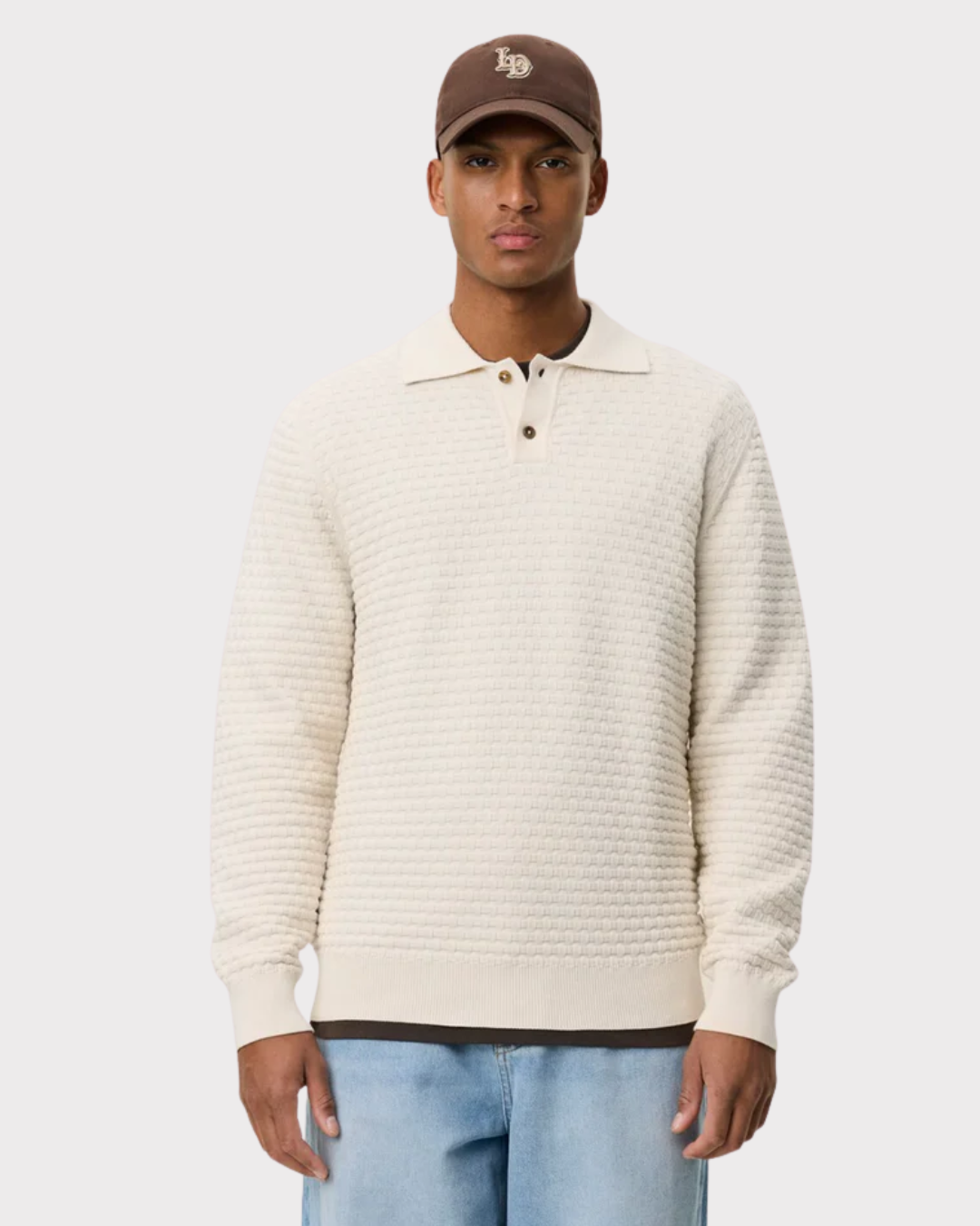 Billy Weave Knitted LS Polo