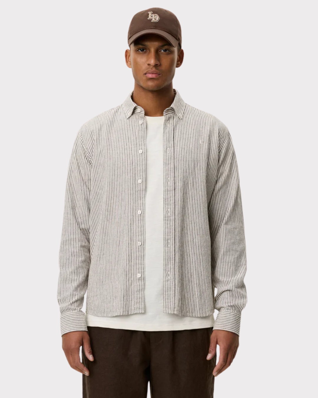 Konrad Stripe Cotton Linen Shirt