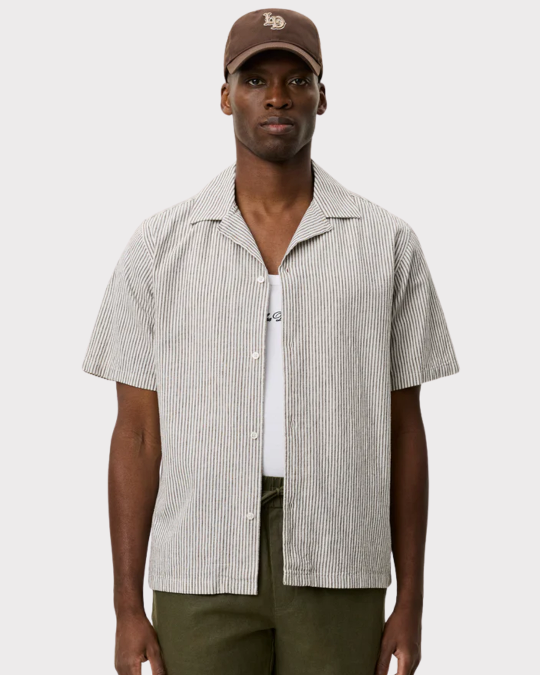 Lukas Stripe Cotton Linen Shirt