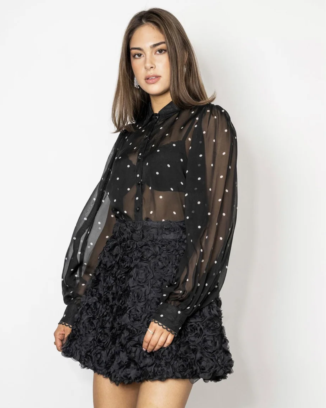 Anaya Blouse Black Pearl