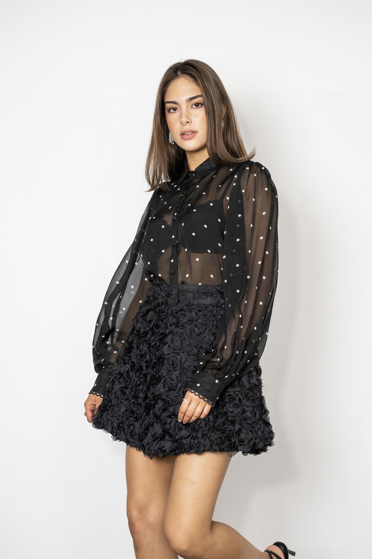 Anaya Blouse Black Pearl