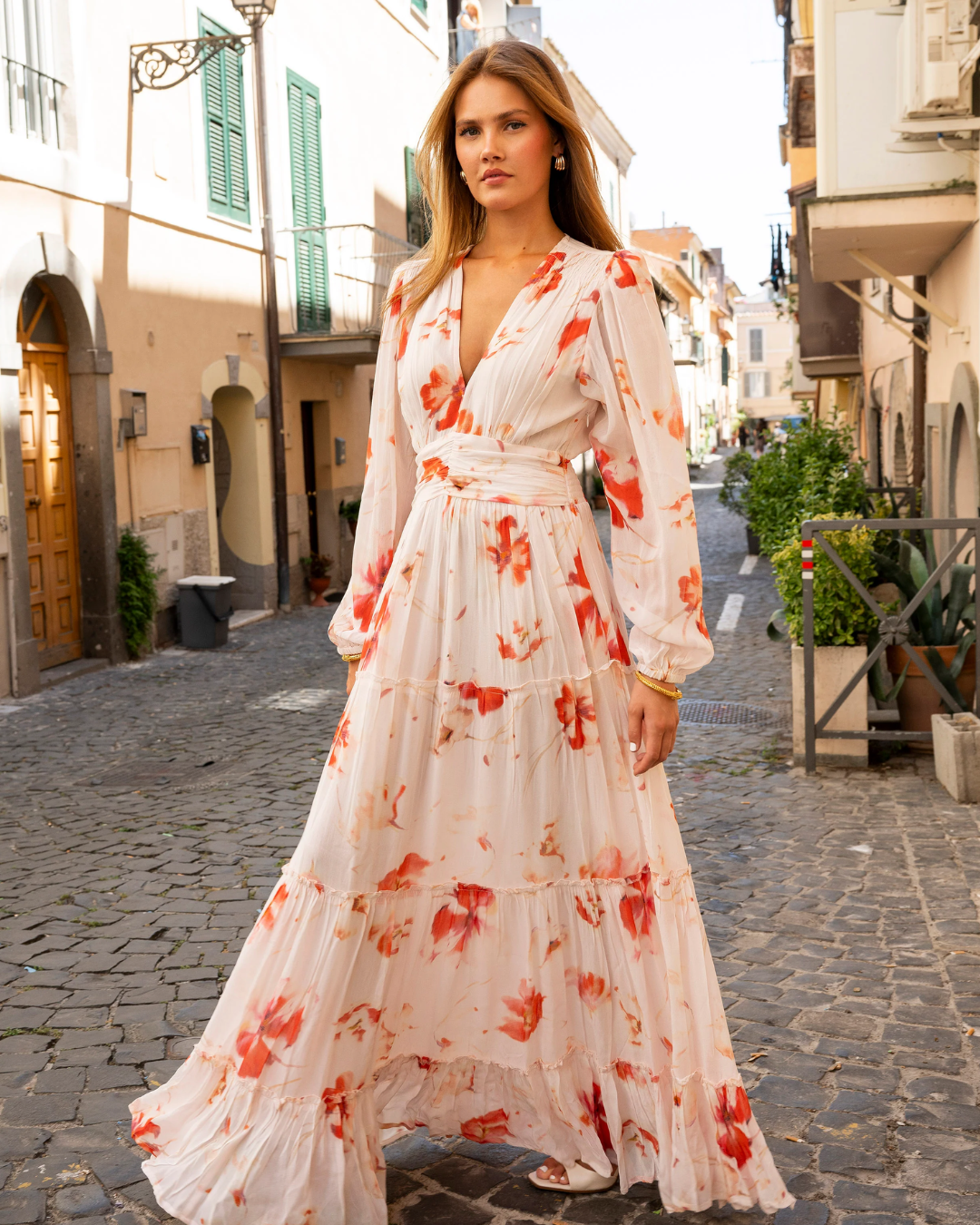Noor Maxi Dress Rose Bloom