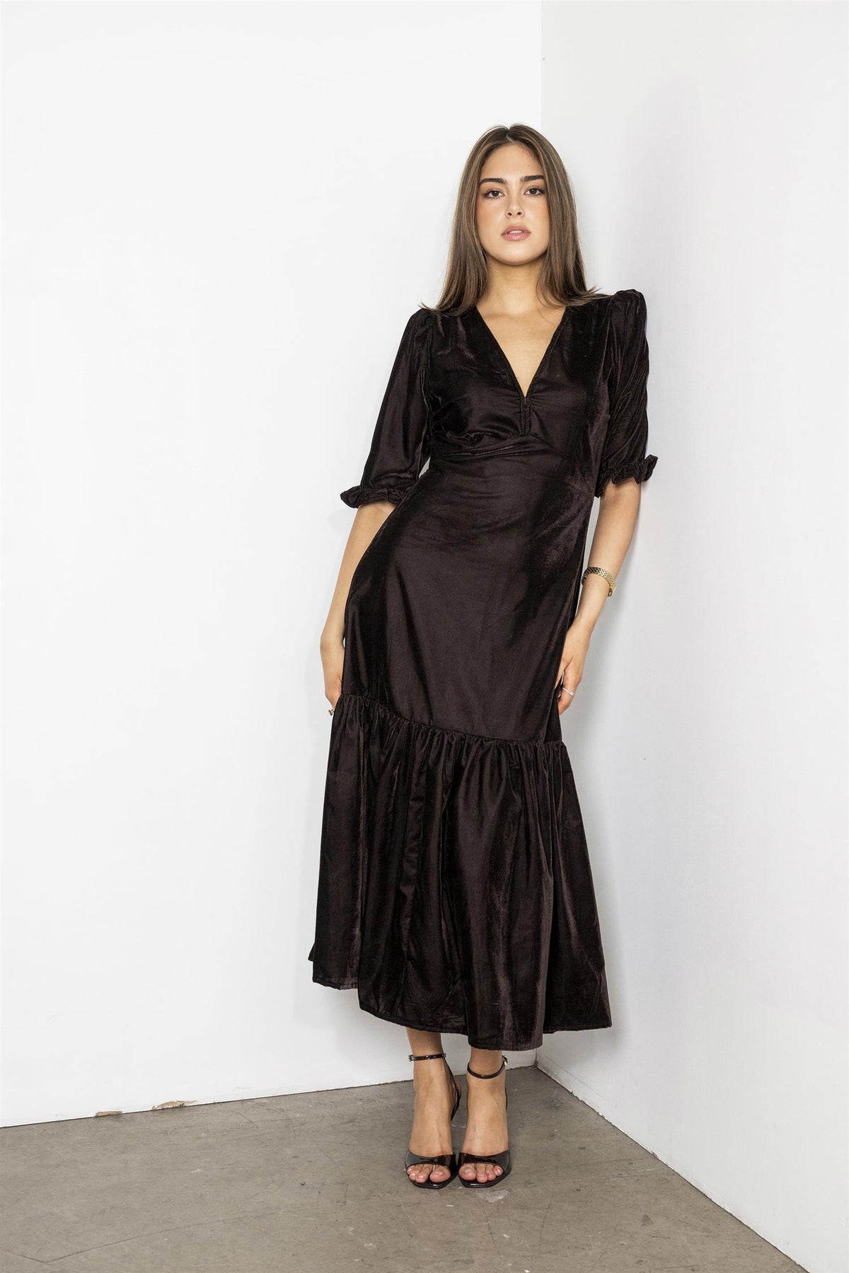 Ophelia Dress Velvet Toffee