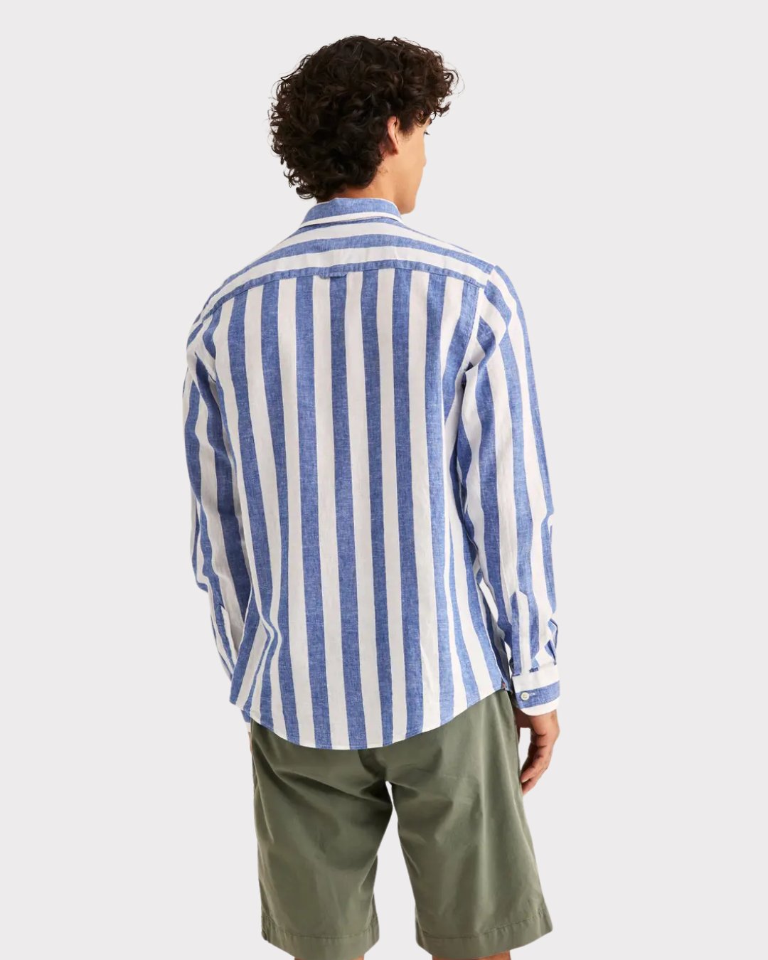 Douglas Linen Mix Stripes Shirt Classic Fit-Skjorte-Morris-Aandahls