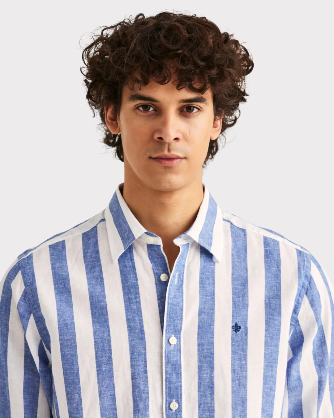 Douglas Linen Mix Stripes Shirt Classic Fit-Skjorte-Morris-Aandahls
