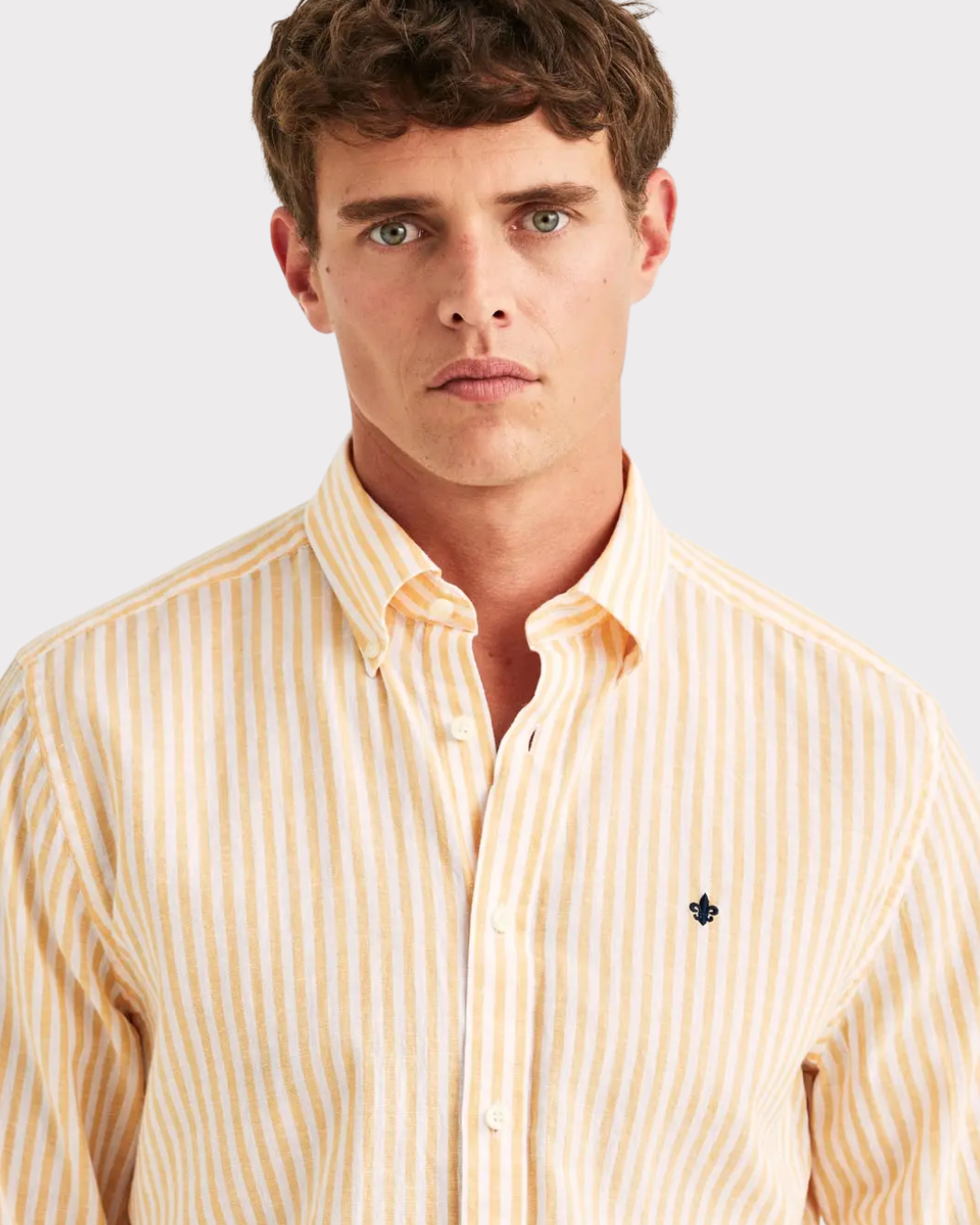 Douglas Linen Stripe Shirt Classic Fit-Skjorte-Morris-Aandahls