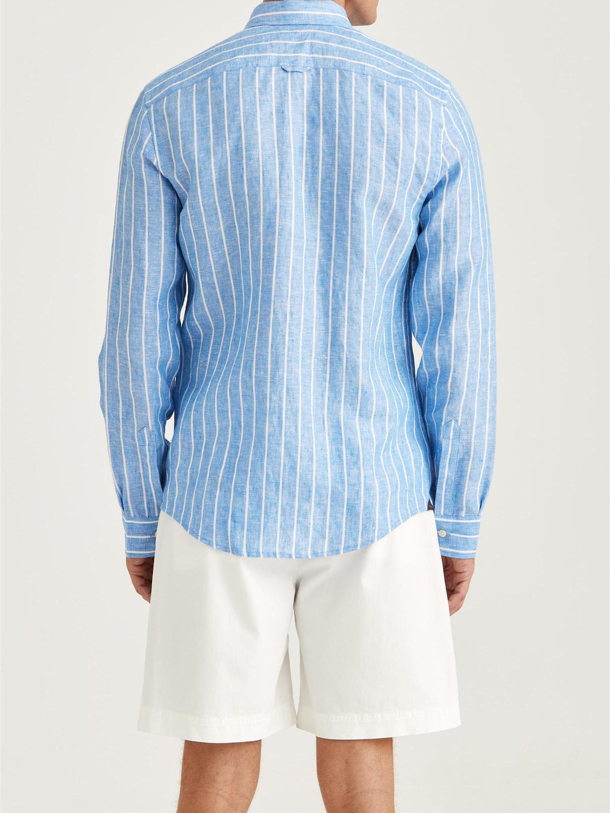 douglas linen stripe shirt-Skjorte-Morris-Aandahls