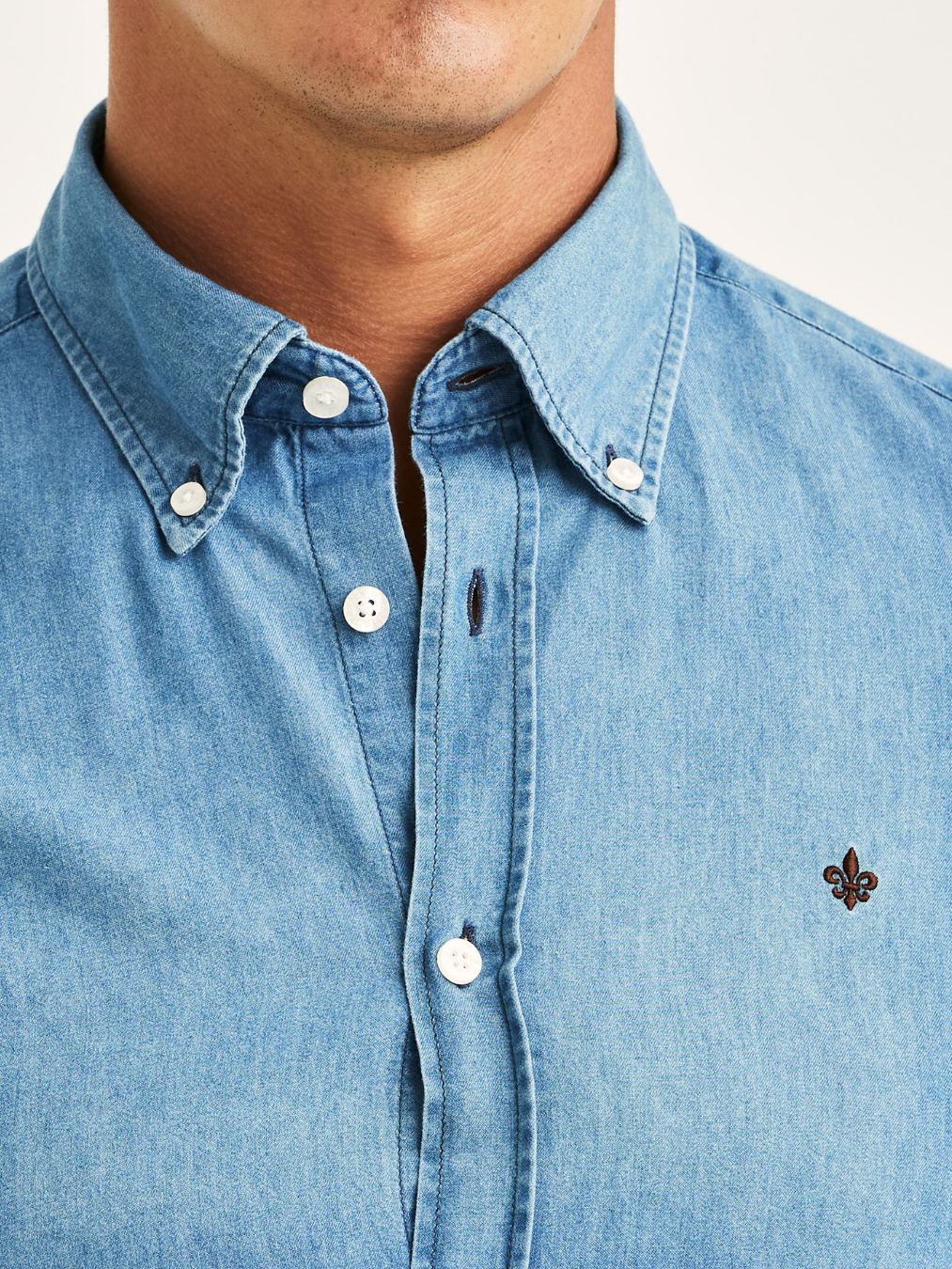 Light Denim Shirt - Slim Fit-Skjorte-Morris-Aandahls