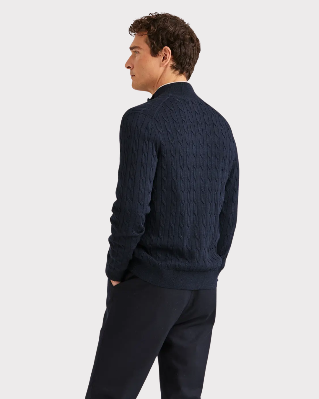 Merino Cable Zip Cardigan-Genser-Morris-Aandahls