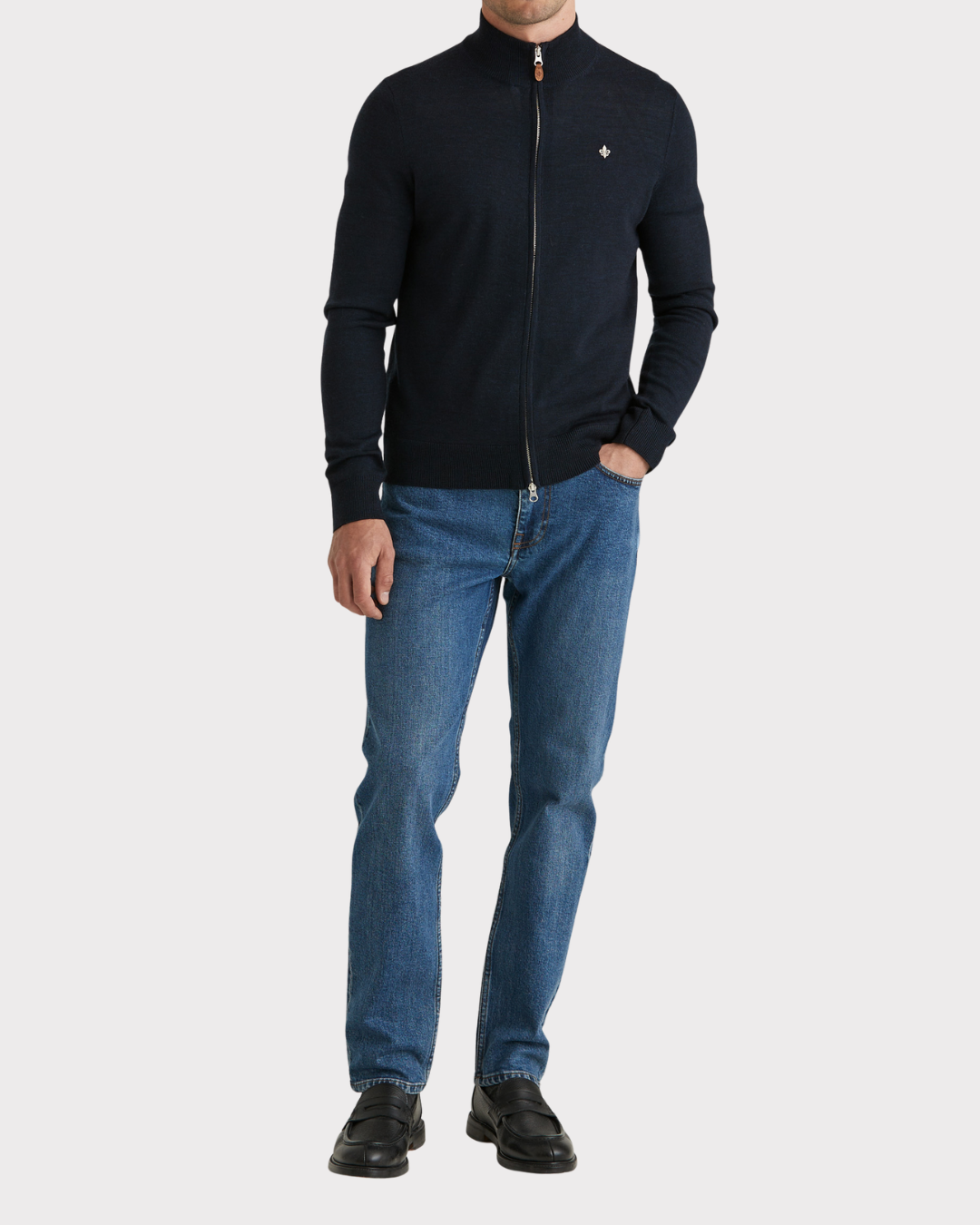 Merino zip cardigan-CARDIGAN-Morris-Aandahls