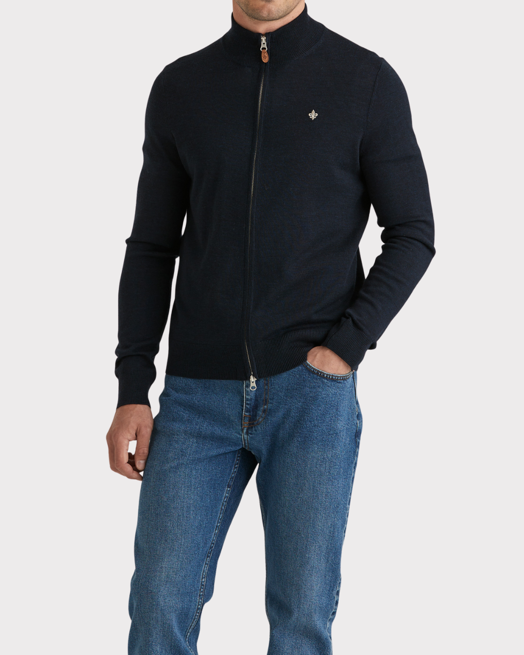 Merino zip cardigan-CARDIGAN-Morris-Aandahls