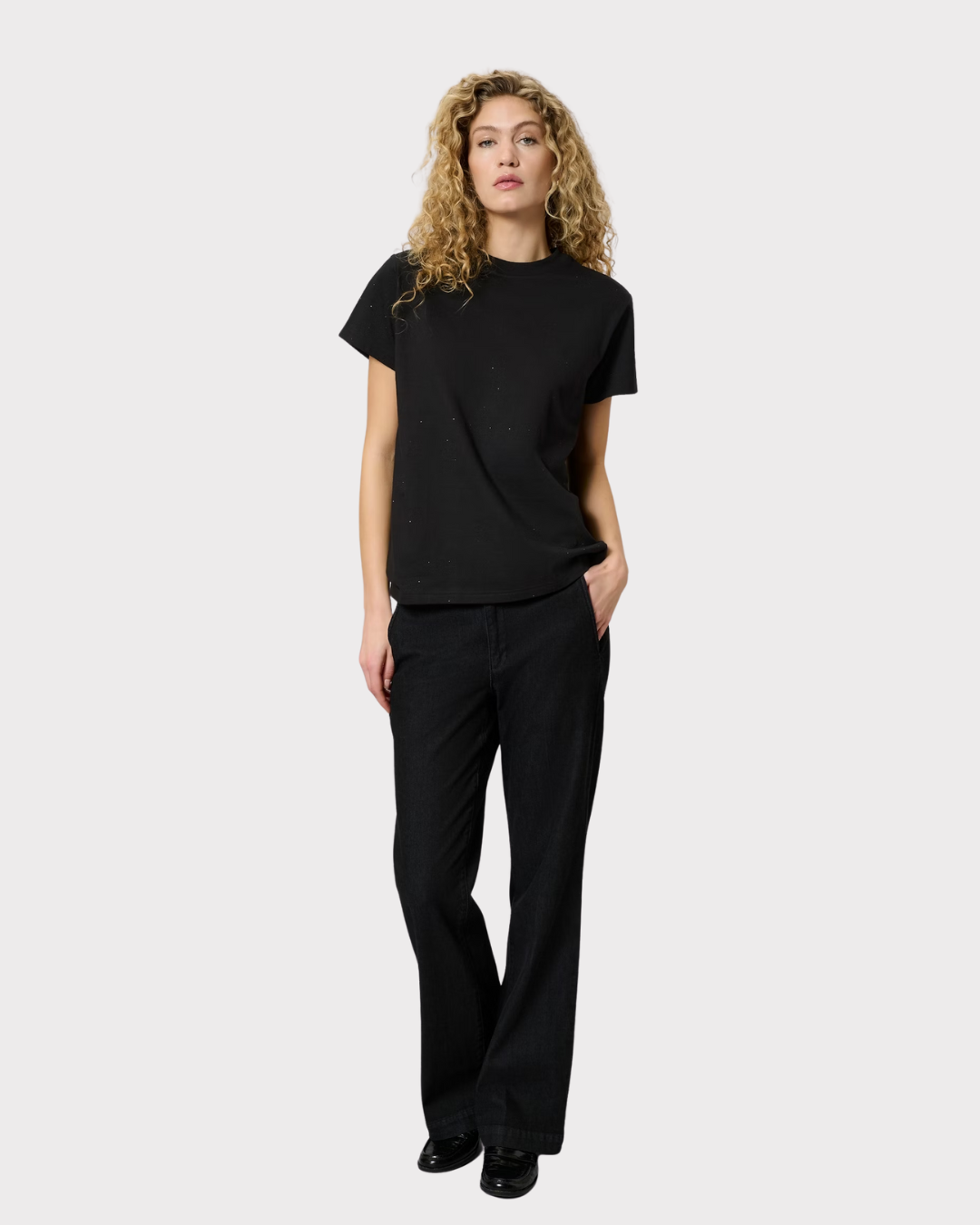 Hannemw Rhinestone Tee-T-shirt-My Essential Wardrobe-Aandahls